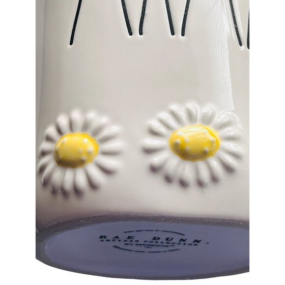 Rae Dunn Sentimental "Mama" Ceramic Mug W/ Daisy Embossed Design & Pink Interior - Picture 3 of 7